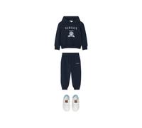 Versace Kids baby printed cotton-jersey sweat-trousers - Blue 18-24-36