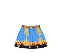 Versace Kids baby printed cotton-poplin pleated skirt - Blue 12-18-24-36