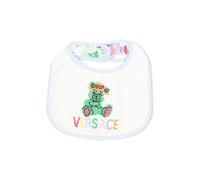 Versace Kids embroidered logo bib - White OS
