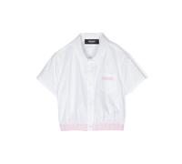 Versace Kids logo-embroidered cotton shirt - White 4-5