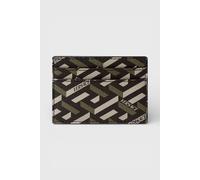 Versace La Greca Signature Card Case Black Kakhi - O/S