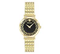Versace Ladies Daedalus Black Guilloch Watch - Stainless Steel / Sapphire