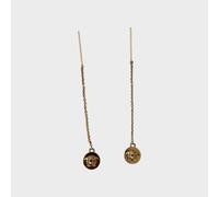 Versace Logo Medusa Head Earrings Metal Gold Tone - O/S