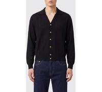 Versace Long-Sleeved Silk and Cotton Knit Polo Shirt - Size: 54 - male
