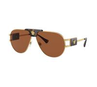 Versace Man Sunglass VE2252 - Frame color: Gold, Lens color: Dark Brown