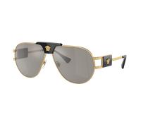 Versace Man Sunglass VE2252 - Frame color: Gold, Lens color: Light Grey Mirror Silver