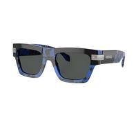 Versace Man Sunglasses Black Frame, Dark Grey Lenses, 55MM, Havana Blue, XXL