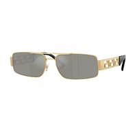 Versace Man VE2257 100230 Sunglasses Metal Gold Green Squared Mirrored