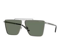 Versace Man VE2266 10013H Sunglasses Metal Grey Green Pillow Normal