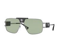 Versace Man VE2251 1001/2 Sunglasses Steel Grey Green Pillow Normal