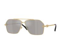 Versace Man Versace VE2284 10026G Sunglasses Metal Gold Grey Pilot Mirrored