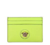 Versace Medusa Leather Credit Card Holder Wallet, Green, Classic