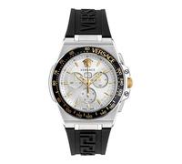 Versace Men Chronograph Swiss Quartz Watch with Silicone Strap VE7H00123