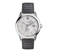 Versace Men's Analog Swiss Automatic Watch with Leather Calfskin Strap V18010017