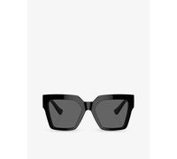 Versace Mens Black Ve4458 Butterfly-frame Acetate Sunglasses 13.5cm