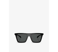 Versace Mens Black Ve4468u Rectangular-frame Acetate Sunglasses
