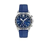 Versace Men's Chronograph Swiss Quartz Watch with Leather Strap VE0H00125
