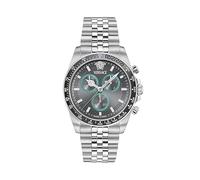 Versace Men's Chronograph Watch VE0H00325 – Swiss Quartz, 43mm Grey Dial, Stainless Steel Bracelet