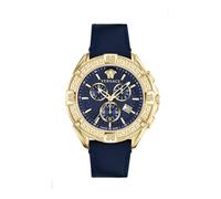 Versace Men's chronograph watch chronograph sporty blue gold 46 mm VE5CA0223