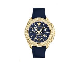 Versace Men's chronograph watch chronograph sporty blue gold 46 mm VE5CA0223