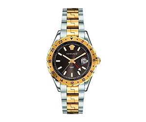 Versace Mens Hellenyium GMT Watch V11040015, Stainless Steel, Quartz Movement