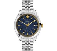 Versace Men's Icon Classic 42mm Blue Dial Stainless Steel Watch VEV901523