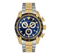Versace V-Ray Collection Luxury Men's Watch with Two-Tone Strap with Two Tone Case and Blue Dial, Two-Tone OS, Versace | V-Ray, Bi-Colour, OS, Versace | V-Ray, Two-Tone, OS, Versace | V-Ray