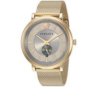 Versace Men's VBQ070017 Manifesto Edition Analog Display Swiss Quartz Silver Watch, White