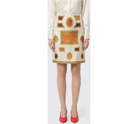 Versace Mini Skirt in Silk with Graphic Print - Size: 42 - female