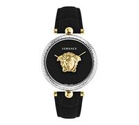 Versace Palazzo Empire Collection Luxury Ladies Watch with a Black Strap with Two-Tone Case and Black Dial, Two-Tone OS, Palazzo Empire, Two-Tone, OS, Palazzo Empire