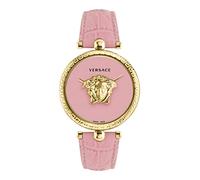 Versace Palazzo Empire Collection Luxury Ladies Watch with a Pink Strap with a Gold Case and Pink Dial, Gold, Olympics, Palazzo Empire