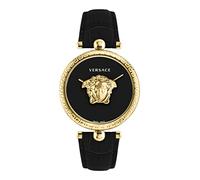 Versace Collection Luxury Womens Watch Timepiece with a Black Strap Featuring a Gold Case and Black Dial, Gold, One size, Versace | Palazzo Empire