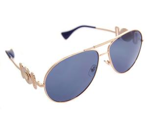 VERSACE PILOT MEDUSA POLARIZED VE2249 1002/81 Mens Womens Sunglasses GOLD GREY