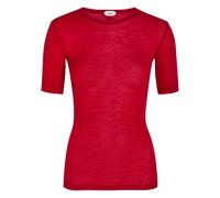 Versace Ribbed Logo-embroidered Wool T-shirt - Red - 44 (UK12 / M)