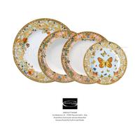 Versace Rosenthal Le Jardin de Versace 4-Piece Dinner Plate Set, Round Porcelain