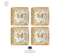 Versace Rosenthal - Le Jardin de Versace - 4 Square Flat Bowls 12 Cm X 12 Cm