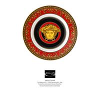 Versace Rosenthal Medusa Red Ikarus Porcelain Plate 18 cm Round Red