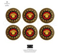 Versace Rosenthal Medusa Saucer Plan Butter 10 cm Round Dish Nero Oro Porcelain