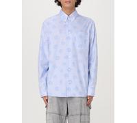 Versace Shirt Men color Gnawed Blue - Size: 52 - male