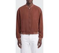 Versace Silk Bomber Jacket with Zip Closure and Elasticated Hem - Size: 48 - male