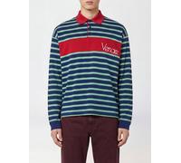 Versace Striped Long-Sleeve Polo in Cotton with Ribbed Collar - Size: S - male