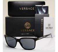 Versace Sunglasses Black Square Gold Medusa Dark Grey MOD VE 4307 5332/87 58mm