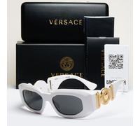 Versace Sunglasses Gold Medusa White Biggie Oversized Square MOD 4425U 314/87