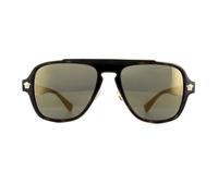 Versace VE2199 Sunglasses Dark Havana / Dark Grey Mirror Gold