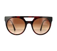 Versace Round Mens Red Havana Blue Brown Gradient Sunglasses - One Size