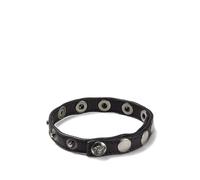 Versace The Spike leather bracelet - Silver One Size
