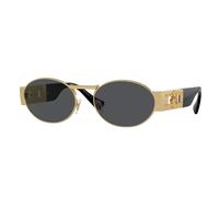 Versace Unisex VE2264 100287 Sunglasses Steel Gold Grey Round Normal