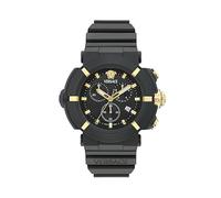 Versace Unisex's Chronograph Swiss Quartz Watch with Plastic Strap VE0L00125