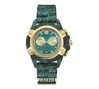 Versace Unisex's Chronograph Swiss Quartz Watch with Plastic Strap VE8P00324