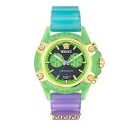 Versace Unisex's Chronograph Swiss Quartz Watch with Plastic Strap VE8P00524
